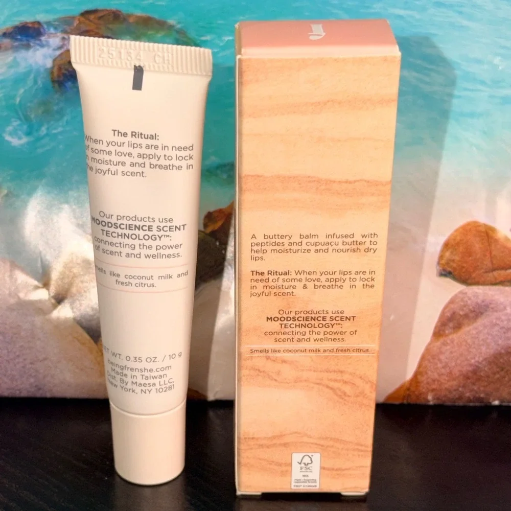 Being Frenshe Solar Fleur Restoring Lip Balm Peptides Cupuacu Butter NEW